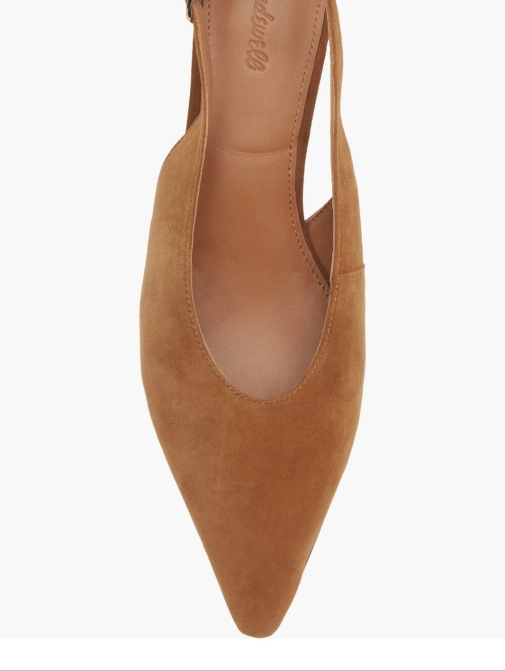 NWOT Madewell Emilie Pointed Toe Slingback Pump Tan Suede $178 Sz 8.5 - Picture 6 of 11